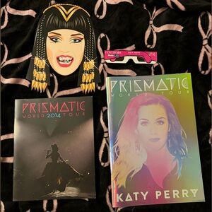 Katy Perry Prismatic World Tour Books + Mask & CoverGirl Glasses Official Merch